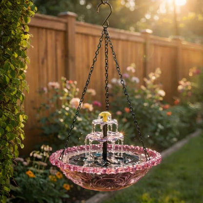 ⛲Hanging Solar Bird Bath Fountain — Turn Your Garden Into A Bird Paradise🐦