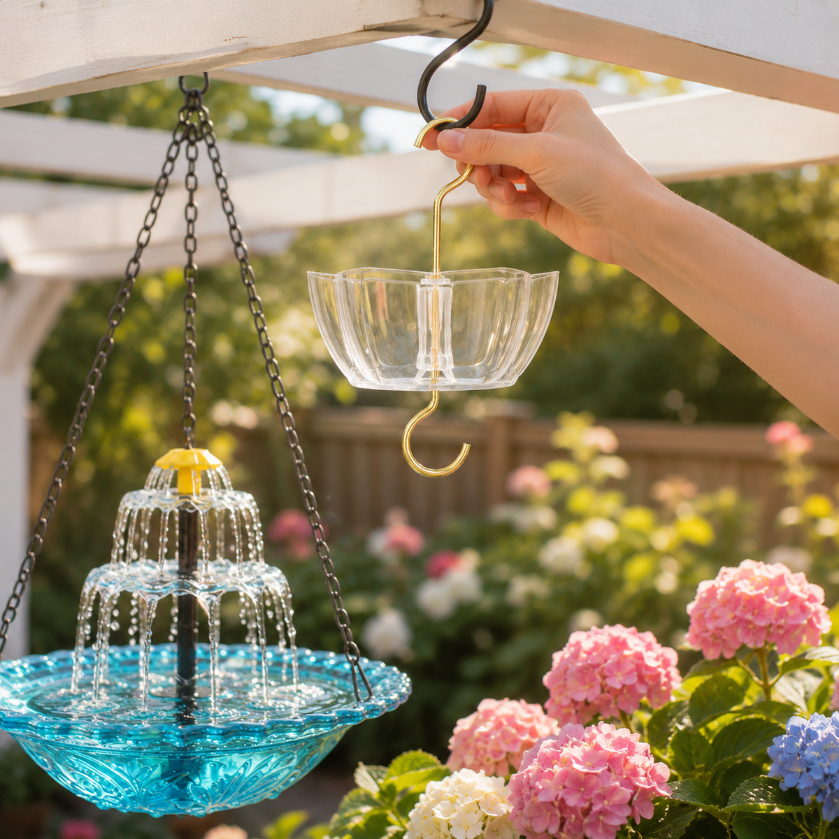 Clear Multi-Purpose Hanging Hook – Hummingbird Feeder Ant Moat & Garden Hanger